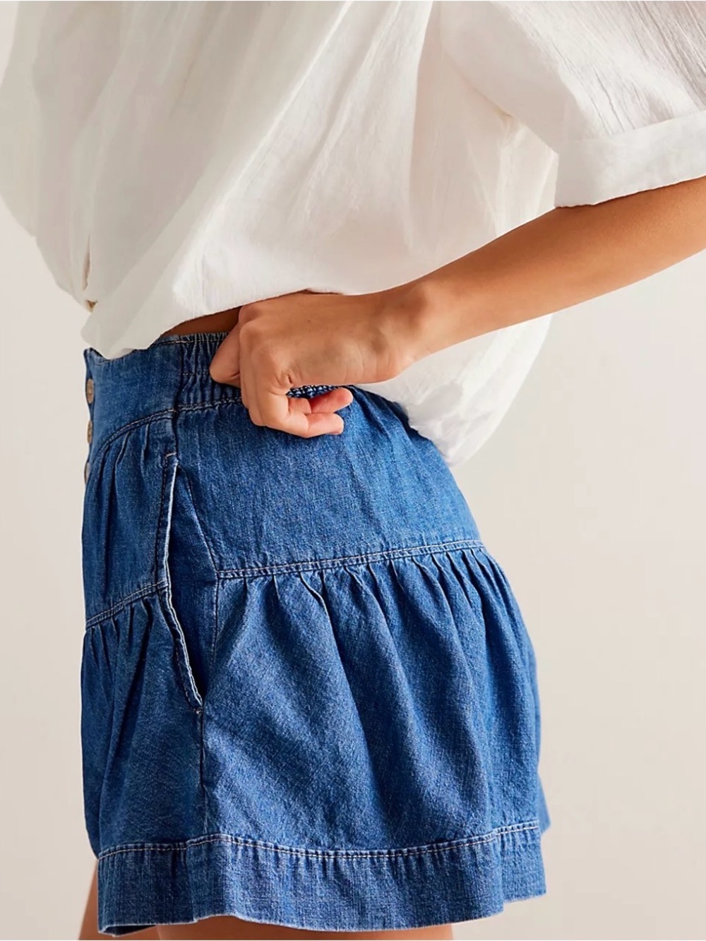 Free People Fleur Denim Shorts - Picture 4 of 8